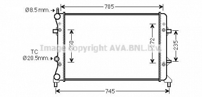 AVA QUALITY COOLING vw2359 -  Радиатор, охлаждение двигателя